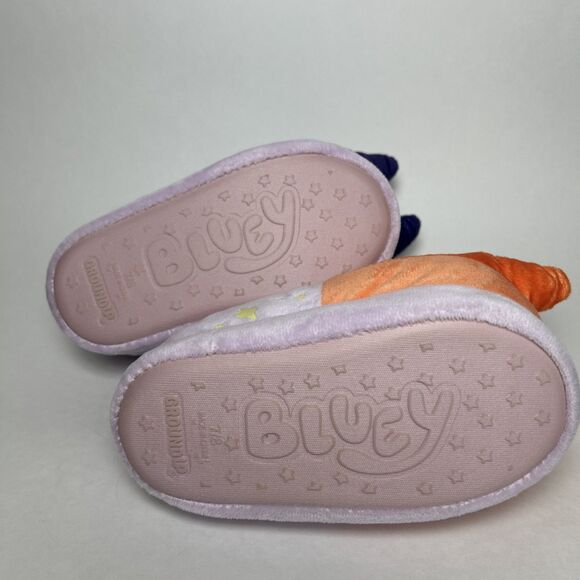 NWT Bluey Kids Size 7/8 Glow in The Dark Slipper Warm Bluey & Bingo - Picture 7 of 7